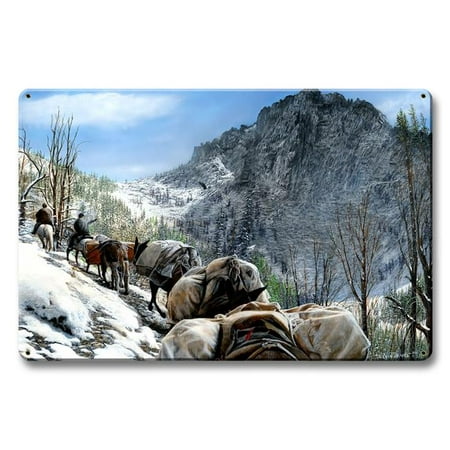 

12 x 18 in. Bighorn Pass Satin Metal Sign