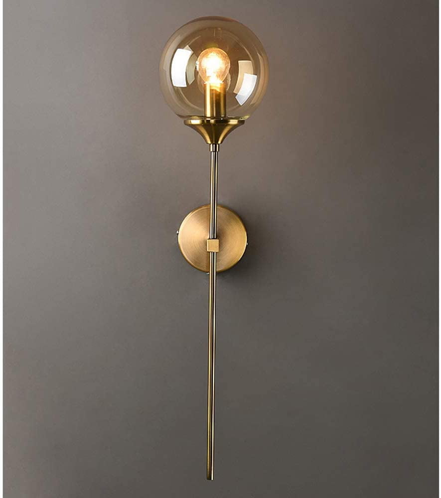 gold glass wall light