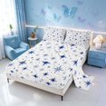 thumbnail image 2 of Homewish Stars Print Bed Sheets, Galaxy Theme Full Size Sheets, 4-Piece (1 Flat Sheet, 1 Fitted Sheet and 2 Pillowcases), 2 of 6