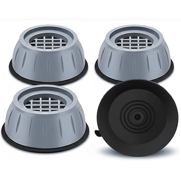 4Pcs Shock and Noise Cancelling Washing Machine Support, Noise Reducing Anti Slip Anti Vibration Rubber Washing Machine Feet Pads, Anti-Walk Dryer Washer Vibration Pads,Washing Machine Stabilizer