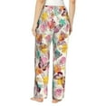 thumbnail image 3 of Picia Butterflies and Roses Womens Soft Woven Cotton Elastic Waistband Sleep Pajama Pant Lounge Sleep Pant With Pockets And Drawstring-XX-Large, 3 of 9