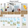 thumbnail image 6 of Spring Window Privacy Film, Grassland Blue Sky Trees Mountain Nature Scenery Static Cling UV Sun Blocking Heat Control Window Tint Day and Night, Non-Adhesive One Way Privacy Cover 17.7''x78.7'', 6 of 7