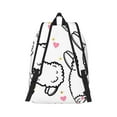 thumbnail image 2 of Honeii Alpacas and Hearts Print Canvas College Laptop Backpack, Durable Rucksack Travel Notebook Bag School Backpack Book Bag for Men Women-Medium, 2 of 7