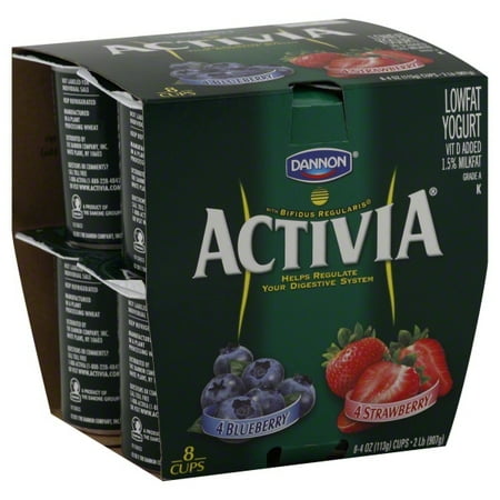 Activia Straw/blue 8 Pk