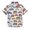 Hand Drawing Vehicles, variant on Dailycode Small Short Sleeve Button Down Shirts Hand Drawing Vehicles Casual Shirt 3-10 Years