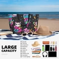 thumbnail image 5 of Balery Cat Icecream Beach Travel Bag - Water-Resistant, Large Capacity Lightweight Tote with 7 Pockets for Women and Men - Perfect for Beach, Pool, Gym, and Travel, 5 of 7
