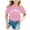 Pink, variant on Girls Shirts Size 14-16 Shirts for Teen Kids Boys Girls Casual Crew Neck Short Sleeve Letter Tops Pink, 3-4 Years