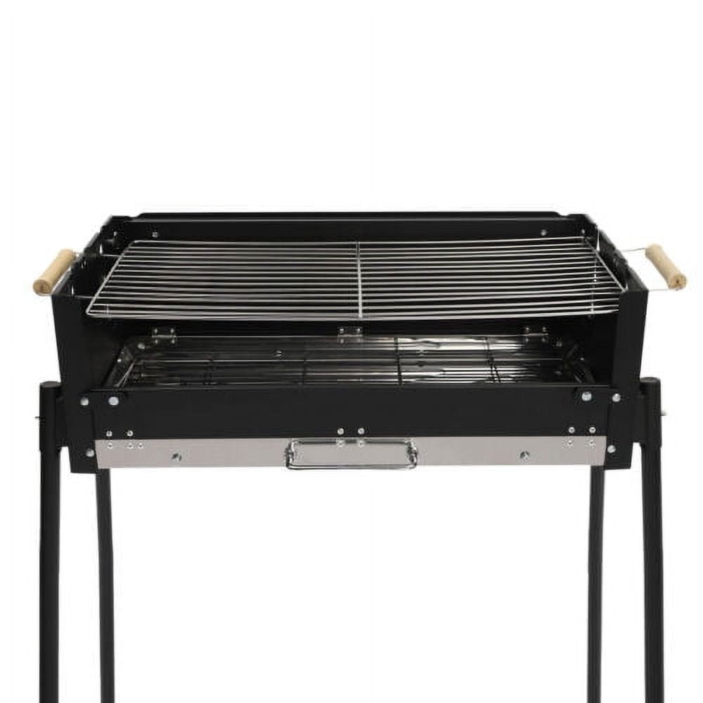 Folding Charcoal BBQ Grills Stove Stainless Steel Barbecue Rack Charcoal Grill
