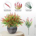 thumbnail image 3 of Plantas artificiales Ivydale Monkey Grass, 10 unidades, rojas para exteriores, 3 of 9