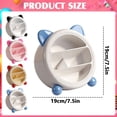 thumbnail image 3 of Solivara Multi Grid Ear Shape Desk Organizer Slanted Opening Stationery Cup For Home Study Room(Blue,7.09*7.09*6.46in), 3 of 4