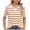 ♔171-Orange, variant on Women's Casual Lapel Collar Striped Knit Sweater Lapel Collar Top Soft Breathable Summer Daily Wear