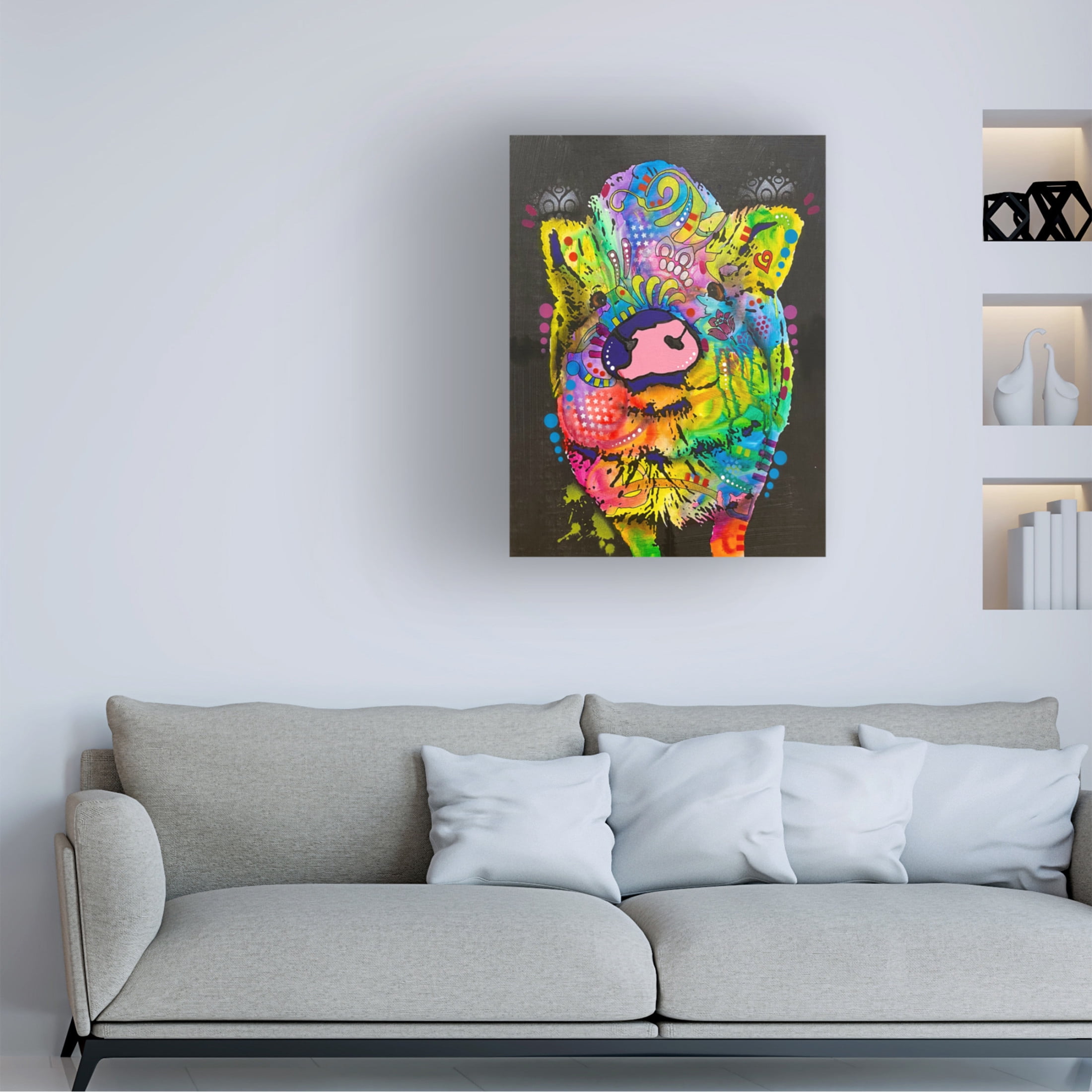 Canvas Wall Art - Dean Russo 'Little Round One' Wall Art for Living Room, Bedroom, or Office Décor by Trademark Fine Art - 24 x 32 Inches