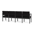 thumbnail image 5 of Lesro Lenox Steel Fabric 4-Seat Waiting Room Guest Reception Chair in Charcoal/Open House Black, 5 of 5