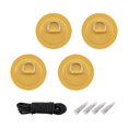 thumbnail image 2 of 4 Uds Almohadilla de en D de Acero Inoxidable Almohadilla de de PVC para Bote Inflable Balsa Tabla de Surf 6 Colores Opci Amarillo Soledad Parche de anillo en D de acero inoxidable, 2 of 9