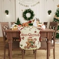 thumbnail image 2 of Gingerbread Man Red Merry Christmas Winter Xmas Cloth Table Runner Burlap Table Decoration for Home Kitchen Dining Dinner Indoor Holiday Farmhouse Decor 13.8x71 Inch, 2 of 6