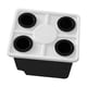 thumbnail image 3 of Cubo hidropónico para cultivo, macetero resistente y multiusos para jardín Negro con tapa de 4 agujeros, 3 of 9