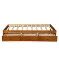 thumbnail image 6 of Gzxs Wooden Platform Bed with 3 Storage Drawers, Twin Size, Walnut, 6 of 10