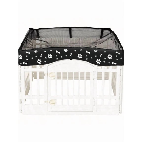 36" Mesh Top Cover for Pet Playpen - Indoor/Outdoor Puppy Crate Cover with 4 Panels (Pink). Perfect Gift For 2026!