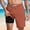 001 Bronze, variant on Men Casual Solid Color Shorts With Compression Liner Elastic Waist Drawstring Beach Swim Trunks