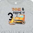 thumbnail image 4 of Inktastic Three and Digging It Bulldozer 3rd Birthday Girls Toddler Dress, 4 of 5