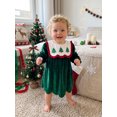 thumbnail image 4 of RUINIXCW Toddler Baby Girl Christmas Dress Embroidery Crew Neck Long Sleeve Dress, 4 of 9