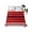 Red, variant on Blue Ombre Stripe Queen Size Flat Sheet, Wrinkleproof & Fadeproof Cooling Flat Bed Sheet Only, Farmhouse Striped Gradient Breathable Soft Bedding Top Sheets 90 x 102 Inches