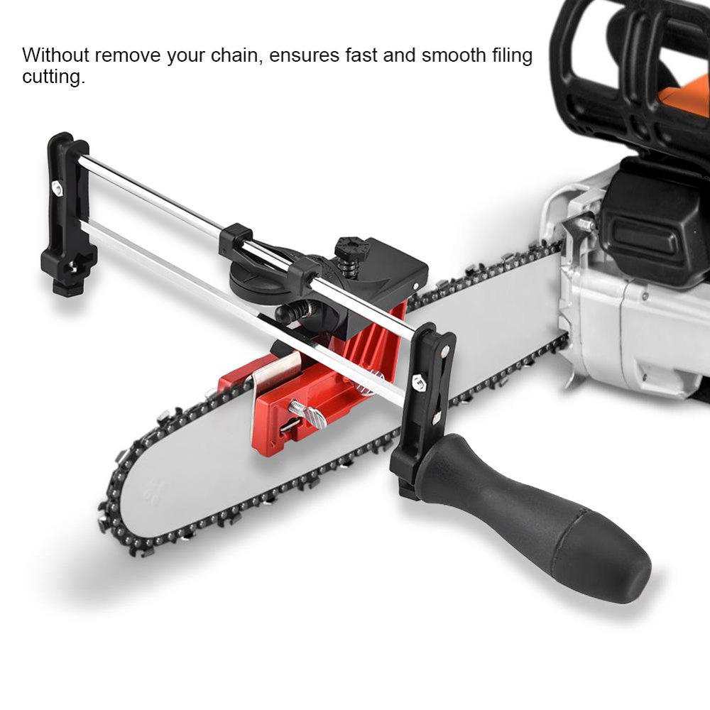 Mgaxyff Chain Sharpener, Manual Chain Sharpener,Bar Mounted Manual Chain Sharpener Chainsaw Saw