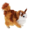 thumbnail image 1 of lionlar Simulation Cat Toy Plush Animal Toy Stuffed Cat for Home Car Decorations Brown, 1 of 9