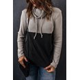 thumbnail image 2 of ABPHQTO Sudadera de mujer color block con cordón ajustable en el cuello vuelto gris, 2 of 5