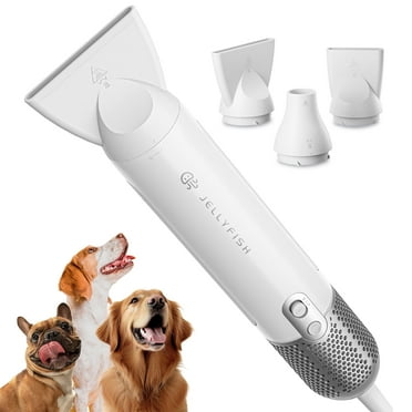 Dog Hair Dryer for Pet Grooming High Velocity Force Blower,Innovative 62m/s Air Speed Motor,1.21lb Lightweight Portable Dog Dryer for Home & Travel,4 levels Temperature 3 Nozzle 2 Blow Speed