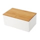 thumbnail image 2 of Caja organizadora de maquillaje, versátil, resistente, portátil, para escritorio, almacenamiento de cosméticos Tapa plana blanca, 2 of 9