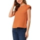 thumbnail image 4 of BLUSA DE TRABAJO DE MUJER CON CUELLO EN V Y MANGAS CORTAS SÓLIDA INSPIRE CHIC XS NARANJA, 4 of 6