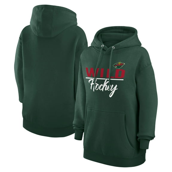 Women's G-III 4Her by Carl Banks Green Minnesota Wild  Team Sport Tri-Blend Fleece Hoodie