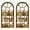 Gold set 2, variant on Arched Collage Picture Frame for Wall Decor - Holds 9 PCS 4x6 Photos, Classic Black PVC Multi Photo Frame with Sawtooth Hook, Ideal for Home Decor and Gifts