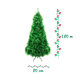 thumbnail image 2 of Árbol Navideño La Merced Verde Ramas Montables Clásico Altura 1.80 m Artificial Plástico Resistente, 2 of 4