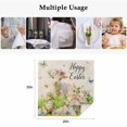 thumbnail image 5 of Easter Cloth Napkins, Farmhouse Flowers Wreath Sheep Rabbits Duck Eggs Washable and Reusable Dinner Napkins Set of 6, Table Napkin for Kitchen Party Birthday Wedding Hotel Housewarming 20"x20", 5 of 9