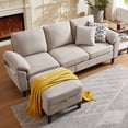 thumbnail image 3 of Jarenie Minimalistic Sectional Sofas with Armrest, Convertible Chaise for Living Room, Office, Apartment, Studio, 3 of 8