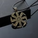 thumbnail image 3 of Vintage Viking Kolovrat knot Amulet Slavs Pendant Necklace Punk Fashion Collar Chain Jewelry Gothic Leather Chain Accessory, 3 of 5