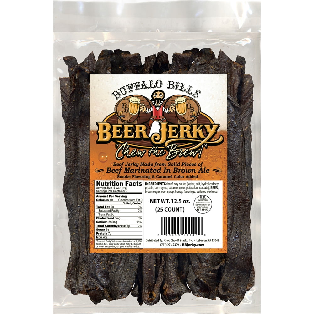 Buffalo Bills Honey Ale Beef Jerky 1 Bag Starter Kit (1 bag and 1 jar)