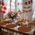 thumbnail image 5 of Black Orange Plaid Round 13 Inch Placemats Set of 8, Farmhouse Buffalo Check Gingham HeatResistant Non Slip Place Mats for Dining Table, Wipeable Braided Kitchen Table Mats for Housewarming, 5 of 9