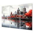 thumbnail image 2 of Designart "Canada City Reflections II" Canada Metal Wall Decor Set, 2 of 5