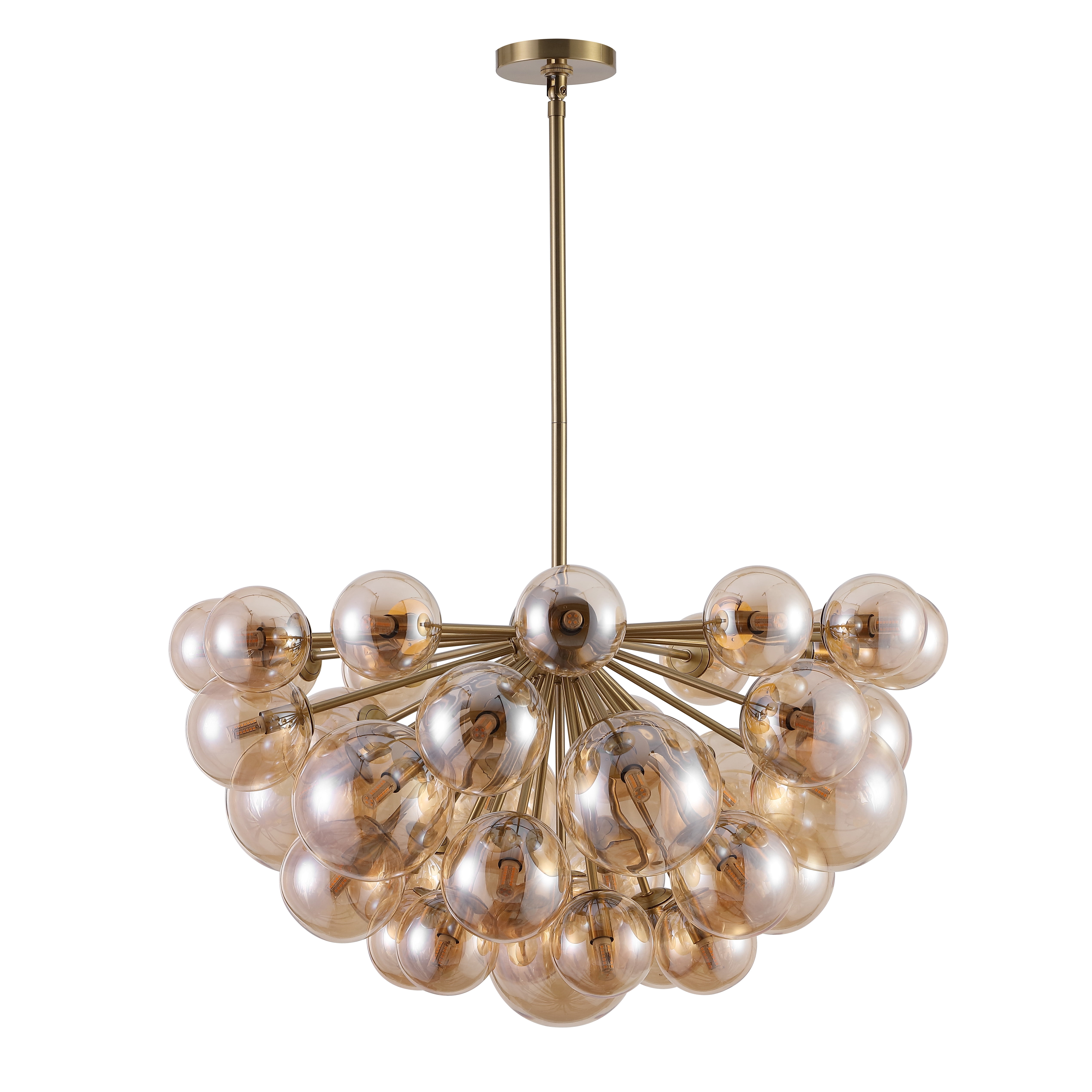Safavieh Counture Raphaela Glass Globe Chandelier, Gold/Amber