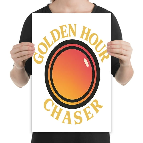 Golden Hour Sunset Photography - Travel Enthusiasts - 13x19 Poster Print - Wall Art