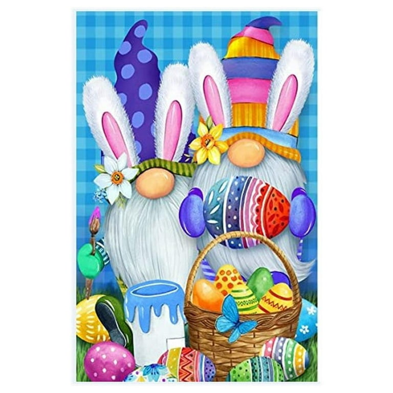 NAIMOER Easter Bunny Diamond Painting Kits for Adults,Easter Rabbit with  Flowers Diamond Painting Kits, DIY 5D Full Drill Diamond Painting Easter  Eggs