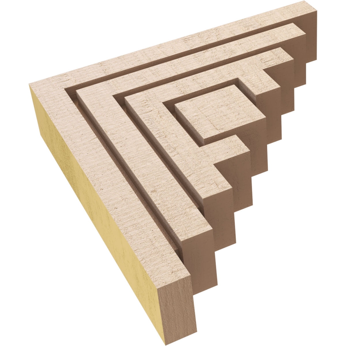 2"W x 10"D x 10"H Thin Landon Rough Cedar Woodgrain TimberThane Corbel, Primed Tan