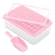 thumbnail image 1 of Bandeja de Cubitos de Hielo con Tapa y DepóSito de Almacenamiento, Bandeja de 55 Hielos de FáCil LiberacióN con Tapa Resistente una Derrames, Recipiente, Pala Rosa, 1 of 5
