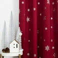 thumbnail image 4 of Aurora Home  Silver Foil Snowflake Thermal Insulated Blackout Curtains Red - 96"L, 4 of 5