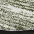 thumbnail image 3 of SAFAVIEH Tahoe Leann Solid Shag Area Rug, Ivory/Green, 6'7" x 6'7" Round, 3 of 10