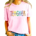 thumbnail image 6 of Kindergarten Teacher Shirt for Women Cute Rainbow Back to School Teacher Appreciation Graphic Tee Pink Shirt Adult Small, 6 of 7