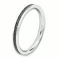 thumbnail image 3 of Bague en Argent Sterling Stackable Expressions Plaquée Noire Taille 9, 3 of 3